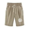 thumbnail image 1 of Mujeres Pantalones Cortos Casual, Cintura Elástica Día de la Independencia de la Impresión Pantalones Cortos con Cordón con Bolsillos para Verano Primavera de Uso Diario, Pantalones Cortos de Verano P, 1 of 4