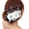 thumbnail image 6 of Eoperou Bridal Headpiece Faux Pearl Fake Flower Rhinestone Decor Exquisite Luxury Anti-slip Lightweight Photo Prop Prom Party Wedding Hair Styling Tool Hair Accessories, 6 of 8