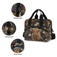 thumbnail image 3 of FORMRS Reusable Lunch Bag for Work School Leakproof Insulated Cooler with Adjustable Shoulder Strap, Cows and Flowers, 3 of 6