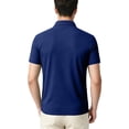thumbnail image 4 of Homeyce Mens Polo Shirts Contrast Collared Short Sleeve Shirts Button Work Fashion Casual Classic Polo Sweatshirt Solid Color Golf Shirt,Blue 3XL, 4 of 4
