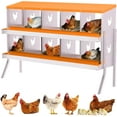 thumbnail image 2 of 10-Hole Chicken Coop Nesting Box with Ventilation, Galvanized Steel Laying Box for Hens & Ducks, 2 of 6