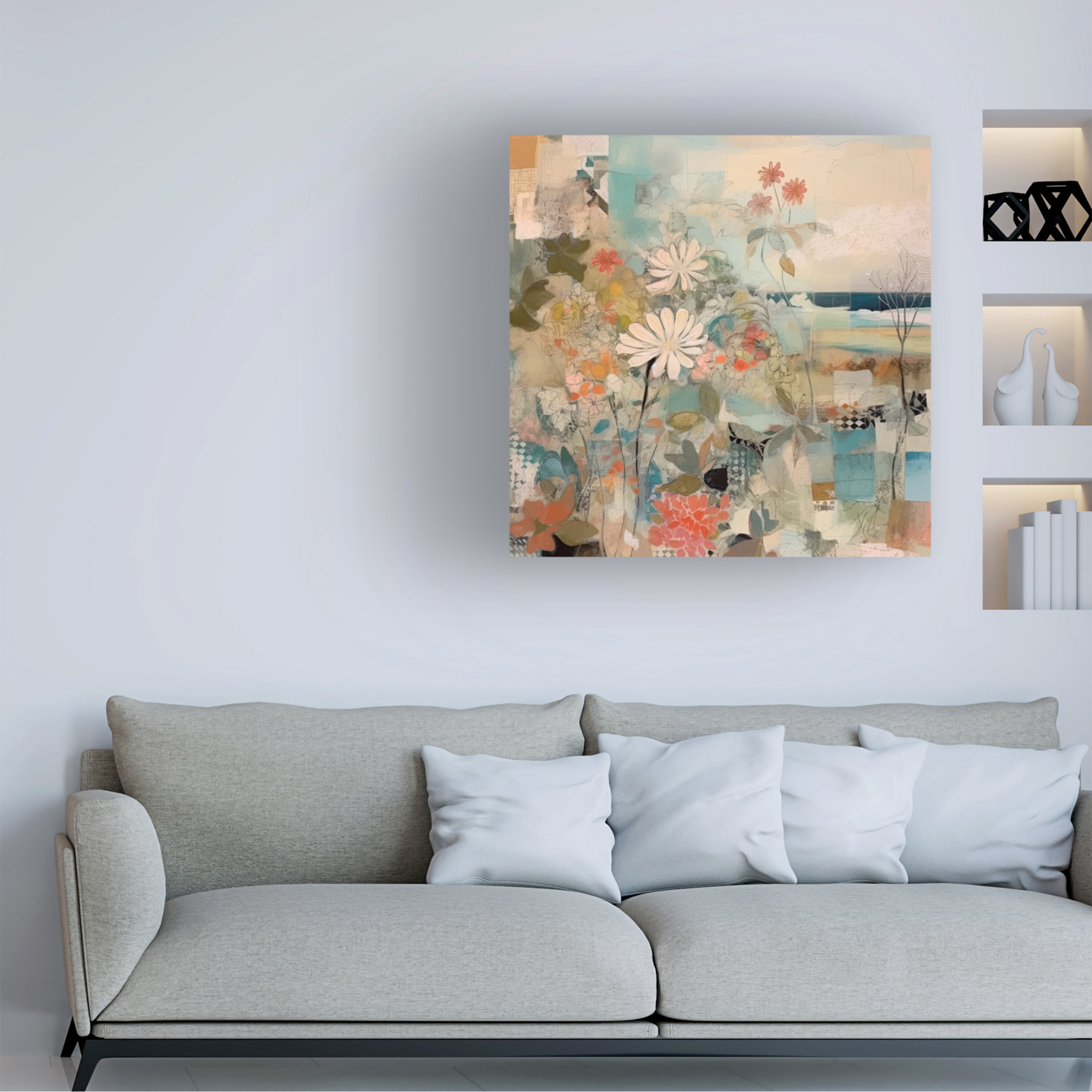Canvas Wall Art - Sasha 'Last Time I Saw You II' Wall Art for Living Room, Bedroom, or Office Décor by Trademark Fine Art - 14 x 14 Inches