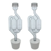 Twin Bubble Airlock with 6.5 Rubber Stopper (Set of 2)