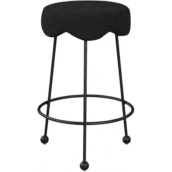 Tabouret de comptoir en tissu Fleur Boucle