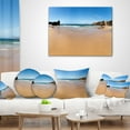 thumbnail image 3 of Designart Calm Sandy Coastline Panorama - Oversized Beach Throw Pillow - 18x18, 3 of 4