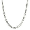 thumbnail image 6 of 925 Sterling Silver 6.7mm Polished Open Curb Chain 26 Inch, 6 of 7
