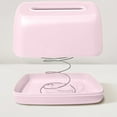 thumbnail image 6 of Tissue Box With Built-In Spring, Pink Plastic Home Bedroom Desktop Coffee Table Paper Box, Wall Mounted Napkin Storage, Wide-Mouth Easy-Pull Design, 6 of 6