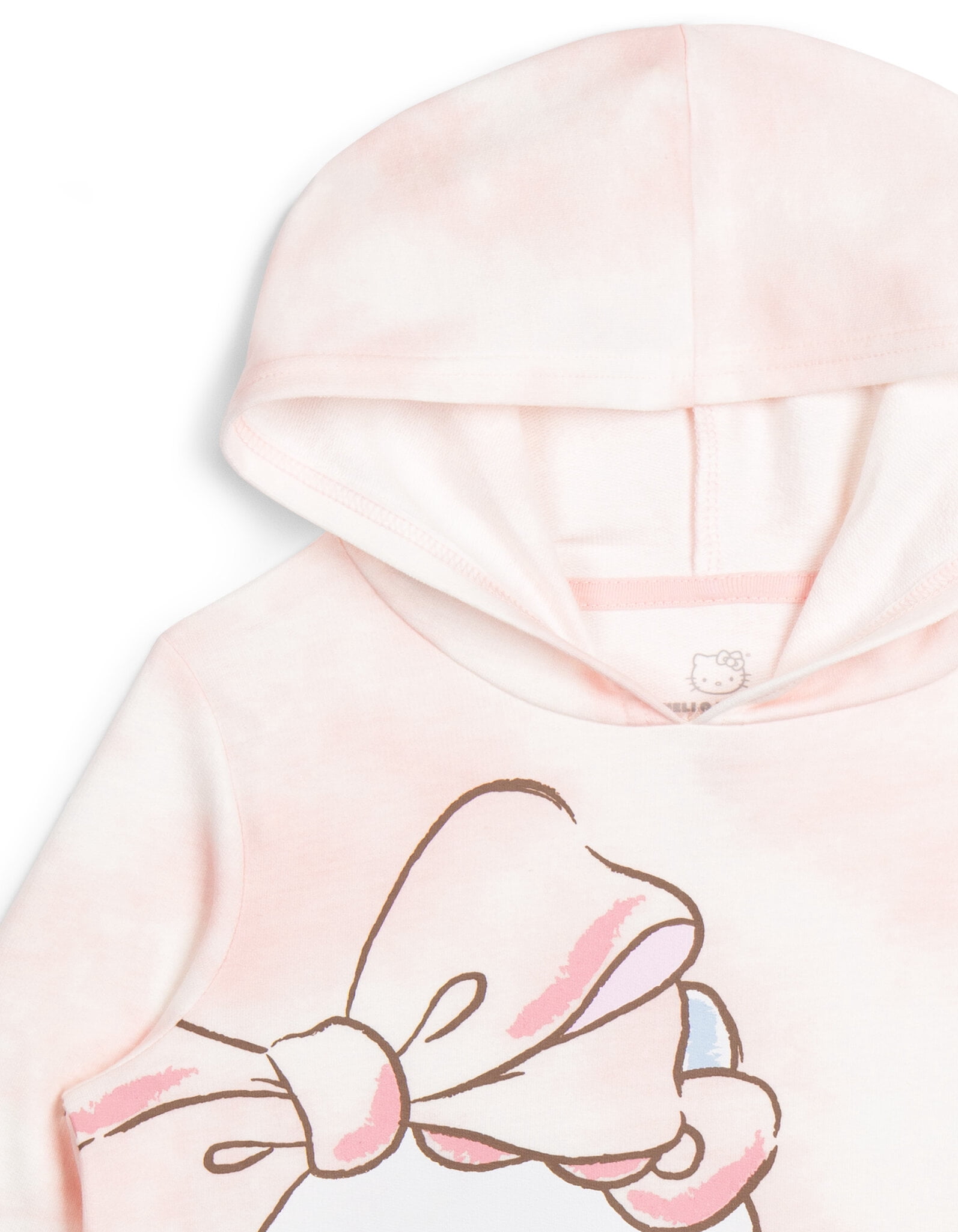 Hello Kitty French Terry Pullover Crossover Hoodie Tie Dye Toddler to Big Kid