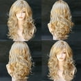 thumbnail image 2 of Adbnpza Half Wigs for Gold Women Human Hair Wig Bundles Wigs Heat Curly Wavy Blonde Party Women Wigs Long Fiber for Wig Glueless Closure Wefted Wigs, 2 of 5