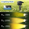 thumbnail image 6 of HOVMAP COB Solar Spot Lights Outdoor 1500mAh 3 Brightness Levels IP65 Durable ABS 1 Pack for Patio Driveway Walkway Lawn Trees, 1Pc Warm light, 6 of 7