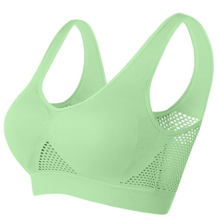 SMihono Sales Bras for Women Breathable Cool Liftup Air Bra 2025 Halter Sports Bra Plus Size Womens Bras No Underwire Full Support Mint Green 10