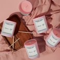 thumbnail image 4 of Frascos para velas Creahaus de vidrio rosa de 10 oz, paquete de 16 con tapas, 4 of 6
