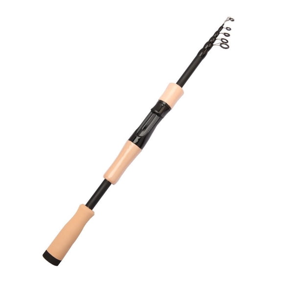 Lightweight Telescopic Fishing Rod for Freshwater Applications Straight Handle or Baitcasting Handle Fiberglass or Carbon Composite 1.5m 2.1m (A)