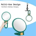 thumbnail image 3 of 30x Magnifying Mirror, Travel Hand Mirrors with Handle - Double Side Handheld Mirror with 1X 30X Magnification & Adjustable Handle/Stand, Hand Held Foldable Travel Mirror for Makeup(Army Green), 3 of 6