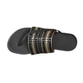 thumbnail image 2 of Summer Large Size New Fish Mouth Line Wind Drill Outside To Wear Flat Beach Female Slippers Sandals for Women 2025 Black 43, 2 of 7