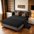 thumbnail image 4 of Manfei Jungle Couple Lion Full Size Bedding Sets, Valentine's Day Animal Print Full Size Bed in a Bag, Black Brown, Black Reversible, 7-Piece, 4 of 6