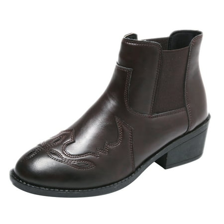 

ceyhen Chelsea Boots Women Fashion Women S Aliza Fashion Square Toe Short Boots Side Zipper Low Block Heel Ankle Booties