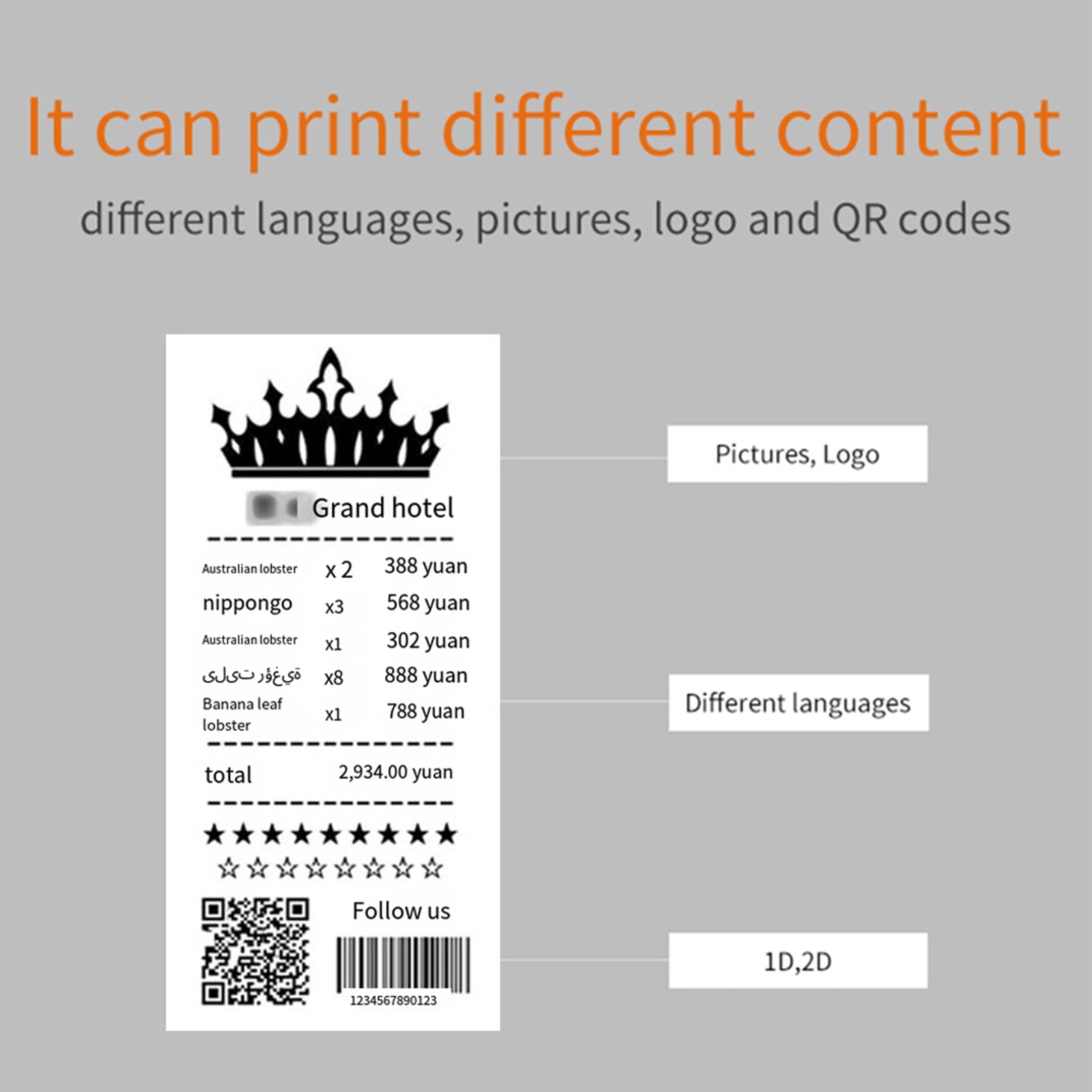 Printer 80mm Embedded Thermal Printer Module with TTL+RS232+USB Connections Supports ESC/POS Commands 72mm Printing Width 180mm/s Speed Auto Paper Cutter Compatible with