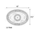 thumbnail image 2 of Cherubs Sky Oval Chandelier Ceiling Medallion 44in, 2 of 5