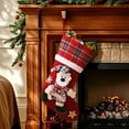 thumbnail image 5 of Christmas Stockings, 15.7" Classic Farmhouse Large Christmas Stockings with 3D Santa, Snowman, Reindeer, Polar Bear for Family Holiday Party Christmas Decorations, 5 of 9