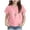 Pink, variant on Girls' Short Sleeve Shirts Kids Crewneck T-Shirts Solid Color Summer Tops Basic Tees Toddler Cute Clothes 1-2 Years Pink