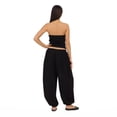 thumbnail image 4 of Forever 21 Women’s Balloon Pants, Relaxed Pull-On Wide Leg Bottoms with Gathered Tapered Hem, Flowy Casual Lounge Trousers, XS-XL, 4 of 6