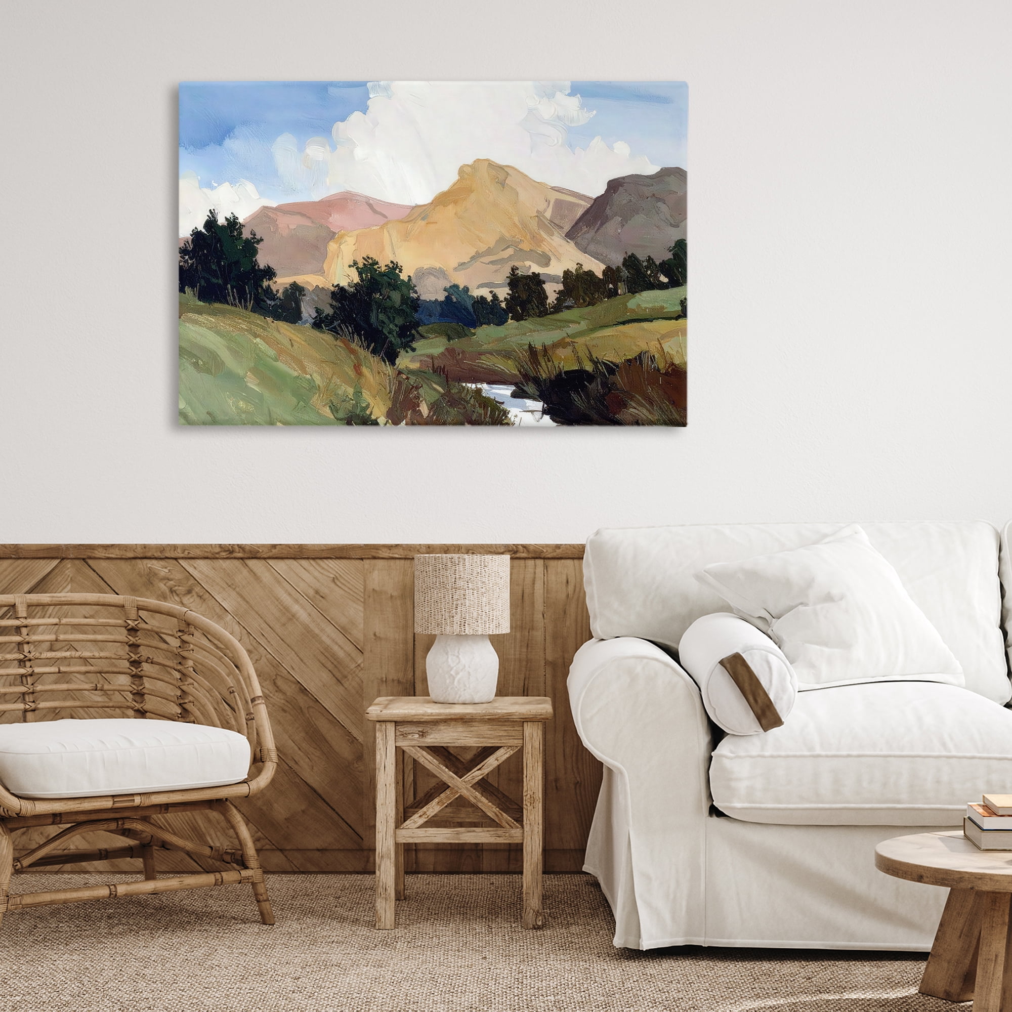 Stupell Industries River Mountain Divide Canvas Wall Art, design by Alonza Saunders