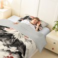 thumbnail image 3 of Homewish Japanese Landscape Twin Comforter Sets,Sunset Ink Painting Bedding Set,Red Cream,Light Gray Reversible,2pcs,1 Comforter and 1 Pillowcase, 3 of 7