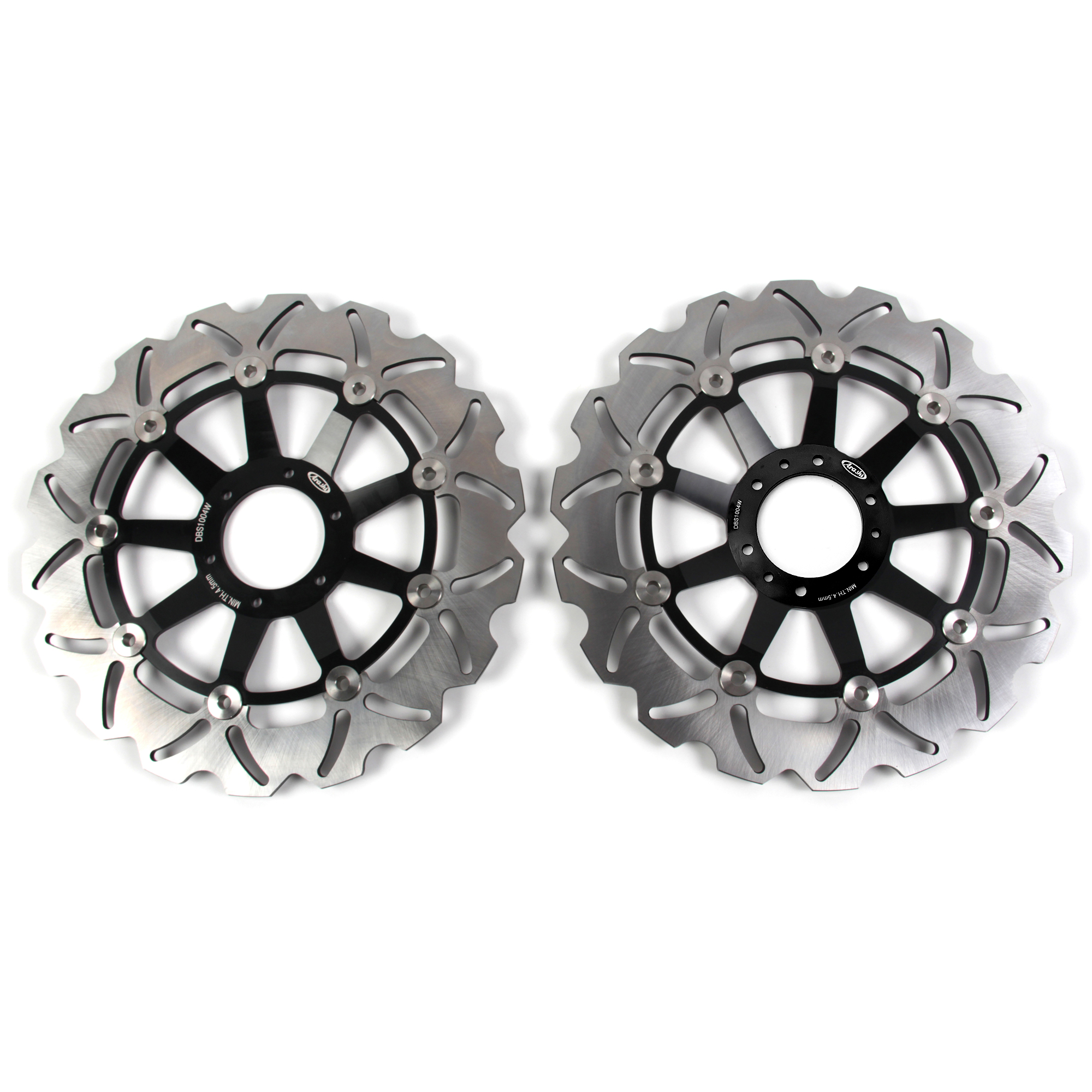 Arashi Gold Front Brake Rotors For Honda VFR800, CBR900RR, GL1800 - 296mm Floating Discs (Pair)