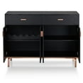 thumbnail image 2 of Furniture of America  Mason Modern 2-drawer Closed Storage Buffet with Wine Rack Rose Gold Black Finish, Gold Finish, Wood Finish, 2 of 5