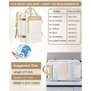 Matein Carry on Backpack, 52L Expandable Travel Backpacks with 2 Packing Cubes and Shoes Compartment for Women