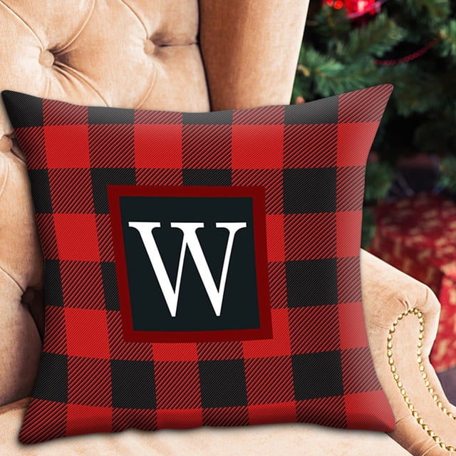 Fiudx Funda de Almohada Navideña con Estampado Navideño de Piel de Melocotón, Artesanía Exquisita, Material Suave y Cómodo, Decoración para Sofá Cama, Fácil de Limpiar, Tamaño 45 X 45 Cm.