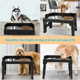 thumbnail image 5 of ZALALOVA Elevated Dog Bowls Stand with 2 Stainless Steel Dish,Raised Dog Bowl,High-Wall Splash Guard with 5 Heights (3.15", 8.9", 10",11.2", 12.4") for Medium Large Dogs (Black), 5 of 7