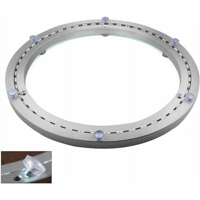 Rodamiento de placa giratoria de metal, base giratoria redonda, giratorio 360°, rodamientos de bolas de una hilera, para trabajo pesado, ?35 cm