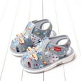 thumbnail image 2 of MIASHUI Summer Flat Shoes Toddler Boys Girls Cartoon Pattern Open Toe Sandals,Grey,2-2.5 Years, 2 of 7