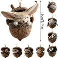 thumbnail image 3 of Forest Animal Acorn Ornaments 2026 New Cozy Forest Christmas Ornaments, 1 Pc Pine Cone Animal Decoration, Woodland Creature Hanging Ornament, Acrylic Hanging Ornament for Home Decor, 3.14 Inch,E, 3 of 7