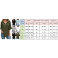 thumbnail image 3 of Pimfylm Womens Plus Size Cotton Linen Shirts 3/4 Sleeve Crewneck Blouse Solid Color Baggy Loose Casual Breathable Summer Tee(Light Blue,S), 3 of 6