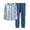 X#277Sky Blue356, variant on CAIVO Child Boys Winter Thermal Outfits Tops Pants With Cute Penguin Print Soft Stretch Long Sleeve Two Piece Outfit Sets Tops Pants Kids And Youth Cozy Home Outfit Sets 5-6 Years
