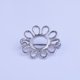 thumbnail image 4 of Anillo de pezón con diamantes de imitación en forma de flor hueca, piercing antialérgico, joyería para el cuerpo (azul), 4 of 5
