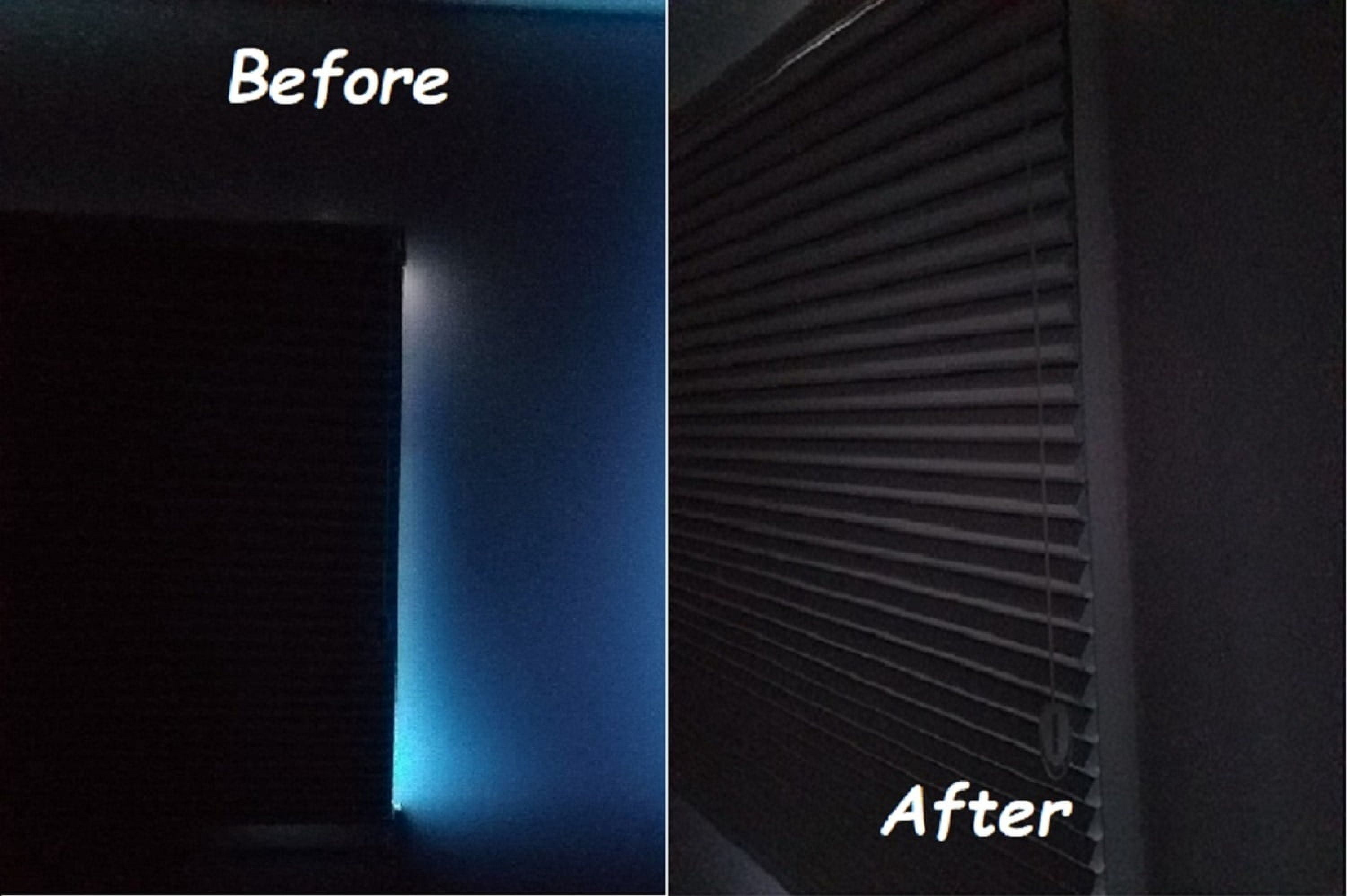 Light Blocking Strips for Along Edges of Blackout Shades-90" White