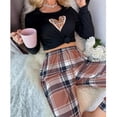 thumbnail image 7 of Summer Sales Womens Pajama Sets Soft Heart Print Long Sleeve Matching Loungewear Christmas Pajama Sets for Women 2 Piece, 7 of 7