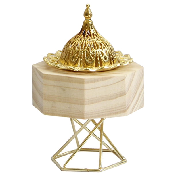Quemador de incienso vintage árabe de Oriente Medio, purificador, decorativo, difusor de fragancias. Madera en bruto