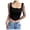 Black, variant on Womens Tops Women's Solid Color Ribbed Bustier Top Adjustable Spaghetti Strap Slim Fit Crop Tank Furry Slides for s Crop Top Tops for Women Camisole Tops with Bra Dance Top Chicken Tops for Women