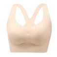 thumbnail image 2 of Tsesme Plus Size Seamless Bras for Women, V Neck Wireless Pus up Bra, Wide Cross Back Full Coverage Comfy Lingerie XL, 2 of 6
