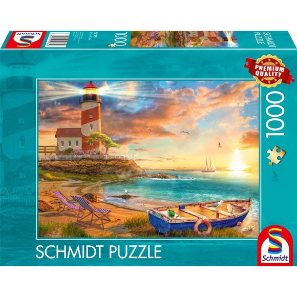 Rompecabezas Schmidt Sonnenuntergang Bahía del Faro 1000 piezas