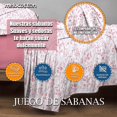 thumbnail image 3 of Juego De Sábanas Hotelera Matrimonial MELOCOTTON HOGAR Microfibra Premium incluye 4 Fundas De almohada Mod-D12, 3 of 4