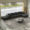 thumbnail image 6 of 162" Cloud Couch, Gray Modern Upholstered Sectional Couches for Living Room, Free Combination L Shaped Sofa Set with 6 Pillows, Oversized Design, 6 of 18