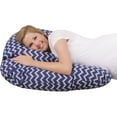 Leachco Theralift Elevation Body Pillow, Chevron Navy