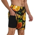 thumbnail image 3 of Daiia Tangerine Mens Swim Trunks Swim Shorts Quick Dry Swim Shorts with Mesh Lining Pockets-Small, 3 of 9