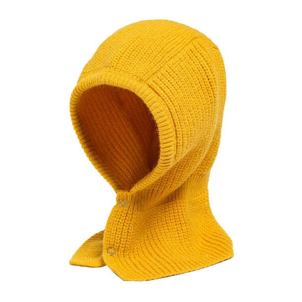 Guardurnaity Gorro de punto para invierno frío, protección cómoda para el cuello, gorro cálido, a prueba de frío, a prueba de viento, accesorio para la Sombreros Amarillo Guardurnaity AP013949-02